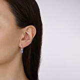 0.19 Karat Violet Taşlı Pırlanta Küpe