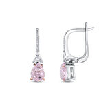 0.18 Karat Violet Taşlı Pırlanta Küpe