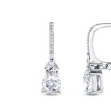 0.19 Karat Pırlanta Violet Taşlı Küpe