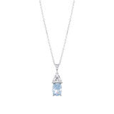 0.21 Karat Violet Taşlı Pırlanta Kolye