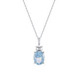 0.08 Karat Violet Taşlı Pırlanta Kolye