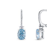 0.18 Karat Violet Taşlı Pırlanta Küpe