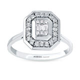 0.07 Karat Pırlanta Baget Yüzük