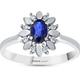 0.07 Karat Safir Taşlı Pırlanta Yüzük