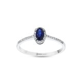 0.10 Karat Safir Taşlı Pırlanta Yüzük