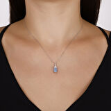 0.19 Karat Violet Taşlı Pırlanta Kolye