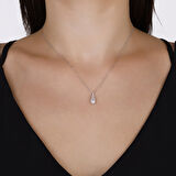 0.07 Karat Violet Taşlı Pırlanta Kolye