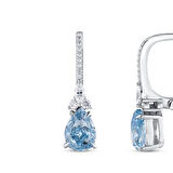 0.19 Karat Violet Taşlı Pırlanta Küpe