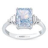 0.12 Karat Violet Taşlı Pırlanta Yüzük