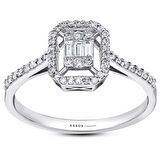 0.44 Karat Baget Pırlanta Yüzük