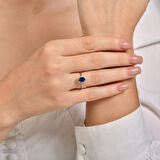 0.14 Karat Safir Taşlı Pırlanta Yüzük