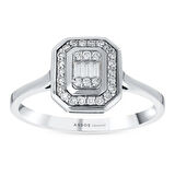 0.15 Karat Pırlanta Baget Taşlı Yüzük