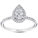 0.40 Karat Damla Formlu Pırlanta Fantezi Yüzük