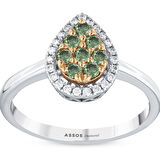 0.39 Karat Damla Formlu Pırlanta Yüzük