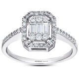 0.45 Karat Baget Pırlanta Yüzük