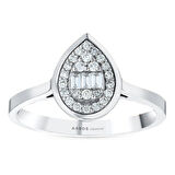 0.20 Karat Baget Taşlı Pırlanta Yüzük