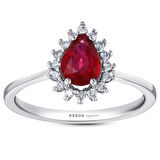 0.12 Karat Yakut Taşlı Pırlanta Yüzük