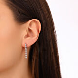 0.43 Karat Pırlanta Su Yolu Küpe