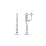 0.66 Karat Pırlanta Su Yolu Küpe