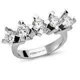 0.20 Karat Pırlanta Beştaş Yüzük