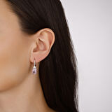 0.28 Karat Violet Taşlı Pırlanta Küpe