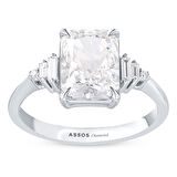 0.11 Karat Pırlanta Violet Taşlı Yüzük