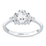 0.15 Karat Pırlanta Violet Taşlı Yüzük