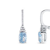 0.17 Karat Violet Taşlı Pırlanta Küpe