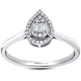 0.19 Karat Baget Taşlı Pırlanta Yüzük