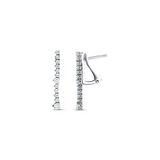 0.45 Karat Pırlanta Su Yolu Küpe