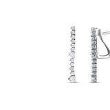 0.45 Karat Pırlanta Su Yolu Küpe