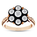 0.08 Karat Gül Elmas Yüzük