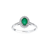 0.20 Karat Zümrüt Taşlı Pırlanta Fantezi Yüzük