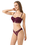 STORMED İç Giyim Kadın Straplez Dantel Detaylı Destekli Sütyen Takımı 2020
