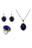 Safir Taşlı Otantik Üçlü Set