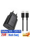 Samsung S20 - S20 FE Şarj Aleti Type-C 25W Hızlı Şarj Cihazı ve 5A Kablo