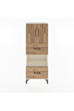 Arges Dolap 3 Raflı 2 Çekmeceli 2 Kapaklı 60x30x163 Aytaşı-Çam