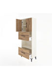 Arges Dolap 3 Raflı 2 Çekmeceli 2 Kapaklı 60x30x163 Aytaşı-Çam