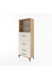 Arges Dolap 2 Raflı 4 Çekmeceli 60x30x163 Çam-Aytaşı