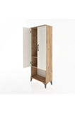 Arges Dolap 2 Raflı 2 Kapaklı Tek Askılı 60x30x163 Çam-Aytaşı