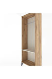Arges Dolap Tek Raflı Kapaklı Tek Askılı 60x30x163 Çam-Aytaşı