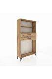Arges Dolap 2 Raflı 2 Çekmeceli 88x30x163 Çam-Çam