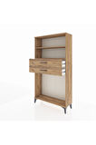 Arges Dolap 2 Raflı 2 Çekmeceli 88x30x163 Çam-Çam
