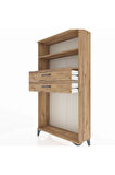 Arges Dolap 2 Raflı 2 Çekmeceli 88x30x163 Çam-Çam