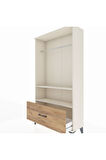 Arges Dolap 2 Raflı Tek Çekmeceli Tek Askılı 88x30x163 Aytaşı-Çam