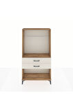 Arges Dolap Tek Raflı 2 Çekmeceli Tek Askılı 88x30x163 Çam-Aytaşı