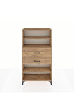 Arges Dolap 3 Raflı 2 Çekmeceli 88x30x163 Çam-Çam