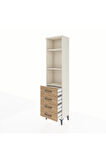 Arges Dolap 3 Raflı 4 Çekmeceli 44x30x182 Aytaşı-Çam
