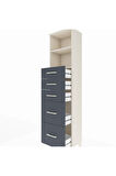 Arges Dolap 2 Raflı 5 Çekmeceli 44x30x182 Aytaşı-Antrasit