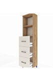 Arges Dolap 2 Raflı 3 Çekmeceli 44x30x182 Çam-Aytaşı